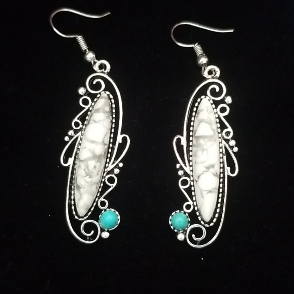 COPY - New Arrival!! White Turquoise earrings